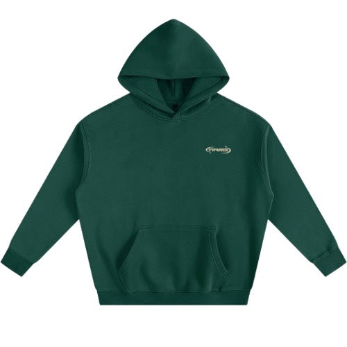 Hoodies fleeced face grise vert